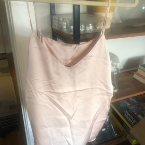 Cream satin tank